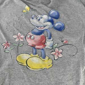 Vintage Disney Mickey Unlimited Womens T Shirt XL 29Lx22W Jerry Leigh Gray Grey